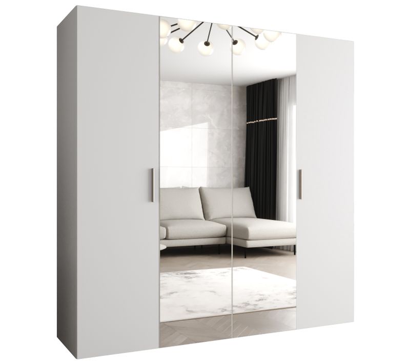 Armoire Bari 2 à Portes Battantes 202/200/52 4 Portes (blanc)