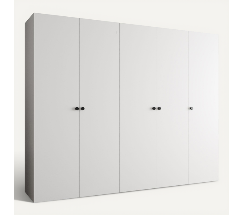 Armoire à Portes Battantes Parma 1 202/250/52 5 Portes (blanc)