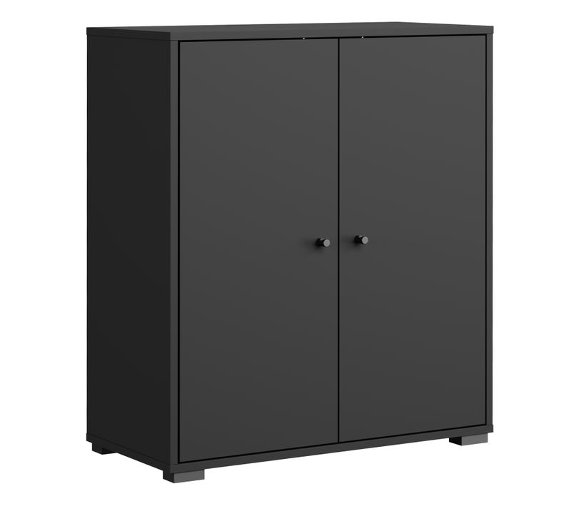 Armoire à Chaussures, Petite Armoire Dafni 14, 70 Cm, Noir
