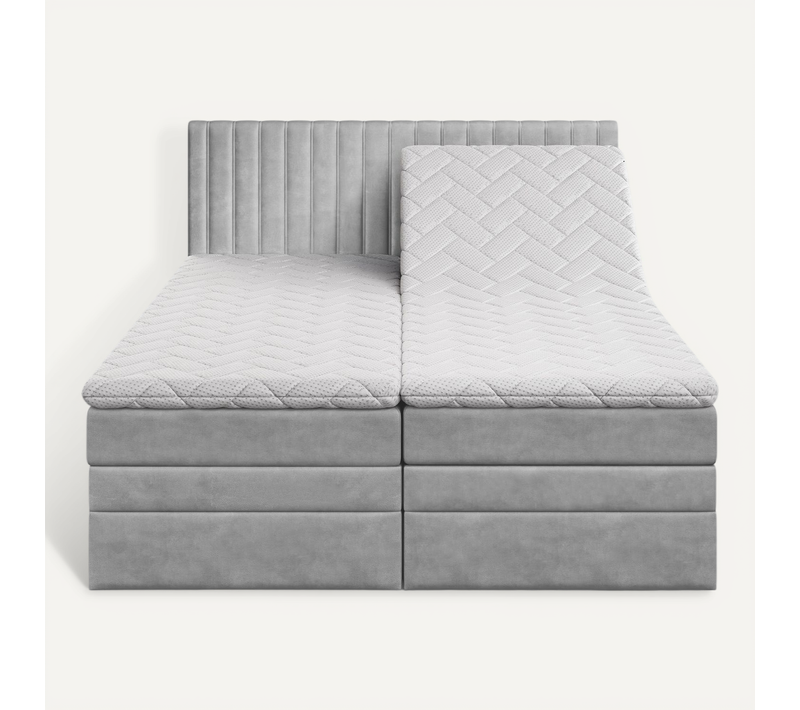 Lit Boxspring 160x200 Cm Adèle Ensemble De Matelas Et Sommier Relaxation Électrique
