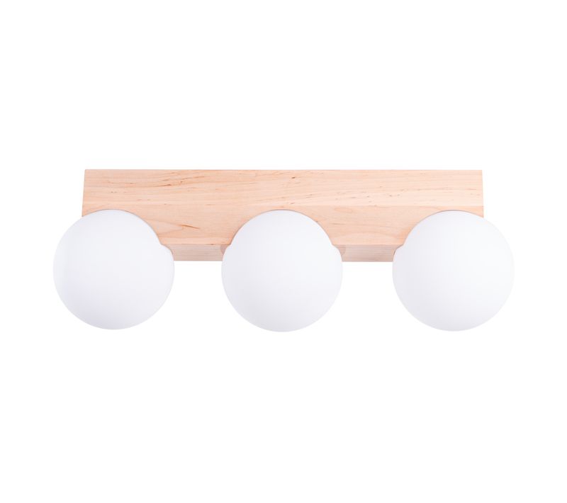 Plafonnier Bulbo 3 Bois Naturel