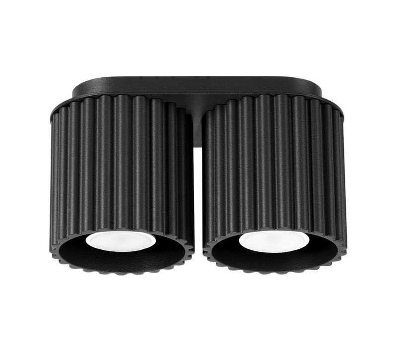 Plafonnier Aura 2 Noir Gu10