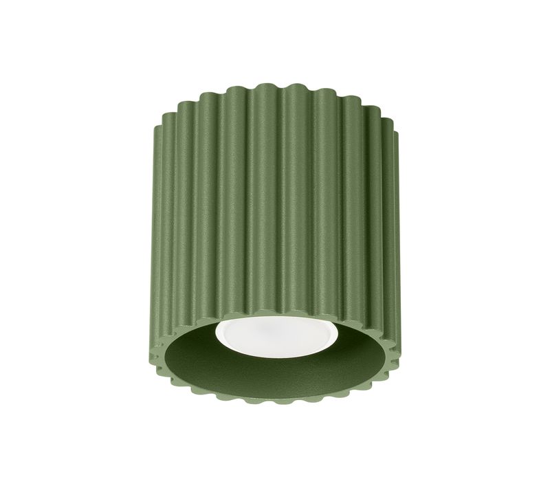 Plafonnier Aura 1 Vert Olive Gu10