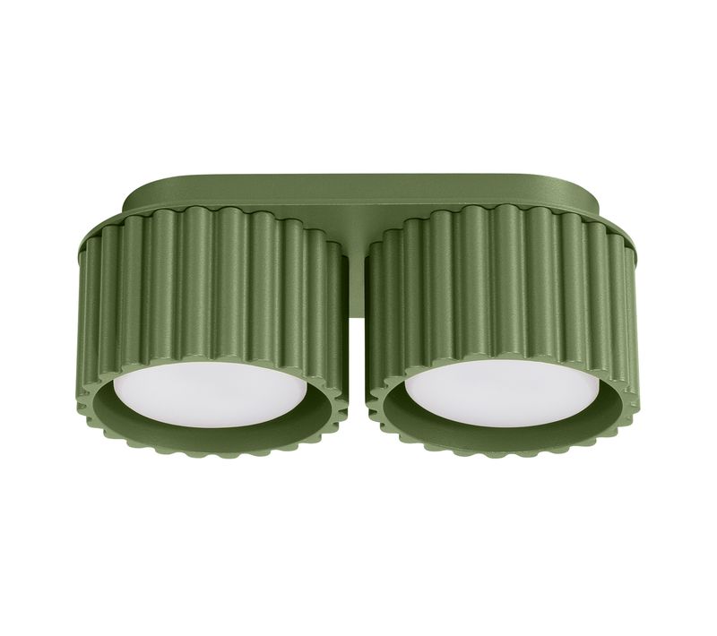 Plafonnier Aura 2 Vert Olive Gx53