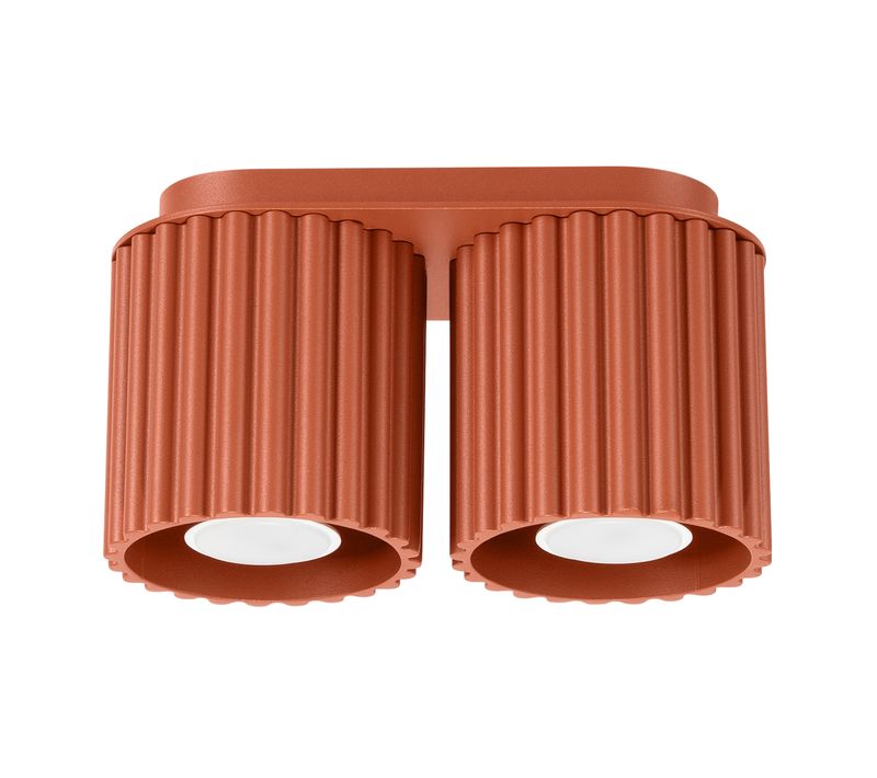Plafonnier Aura 2 Rouge Ochra Gu10