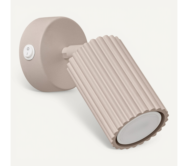 Applique Karbon Taupe Avec Interrupteur