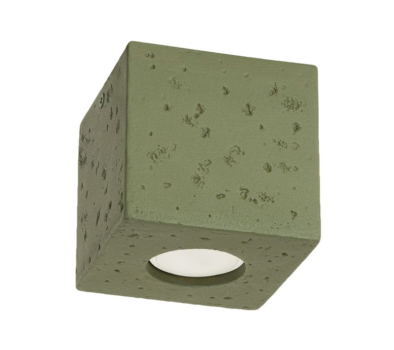 Plafonnier Quad Béton Vert Olive