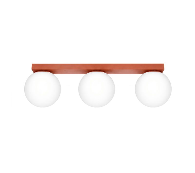 Plafonnier Yoli 3 Ocre Rouge