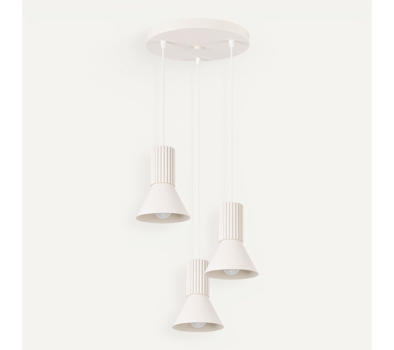 Lampe Suspendue Estria 3p Beige