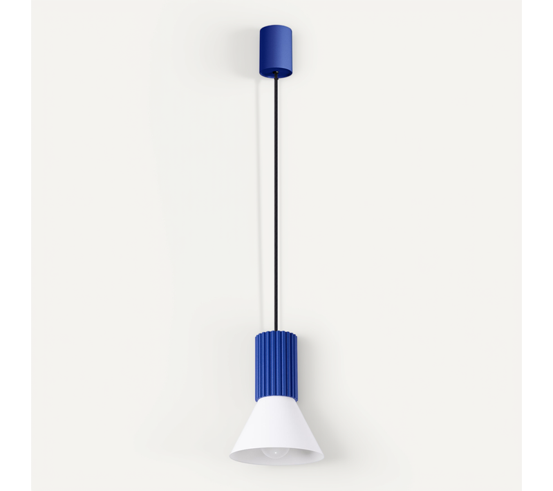 Lampe Suspendue Estria 1 Blanc/ultramarine