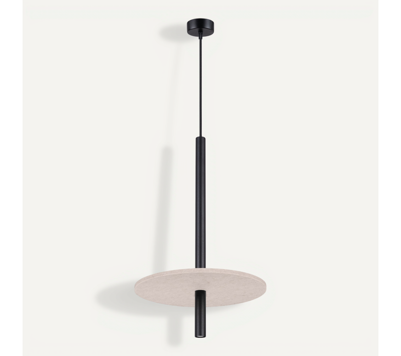 Lampe Suspendue Feltro 1 Noir/beige