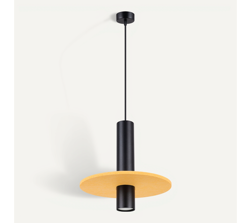Lampe Suspendue Pelta 1 Noir/jaune