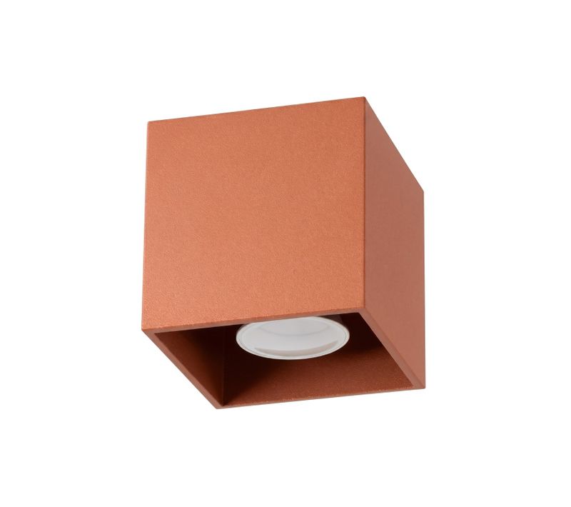 Plafonnier Quad 1 Ocre Rouge