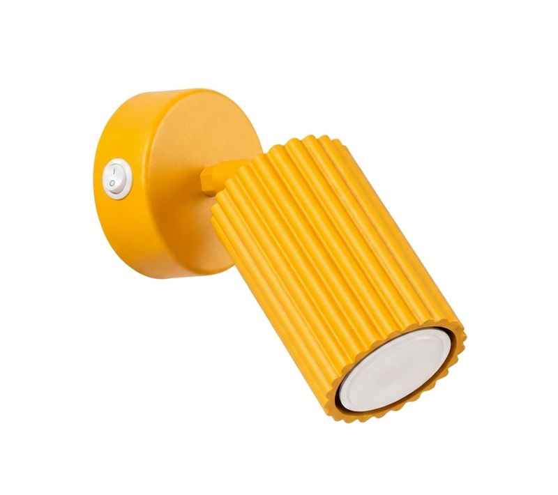 Applique Murale Karbon Jaune Avec Interrupteur