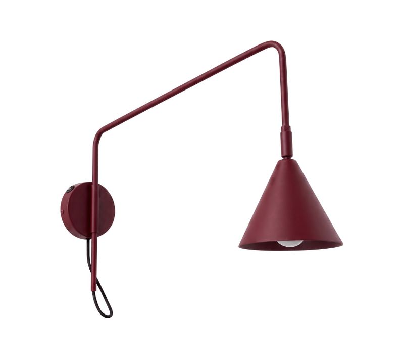 Applique Nox 1 Bordeaux Avec Interrupteur