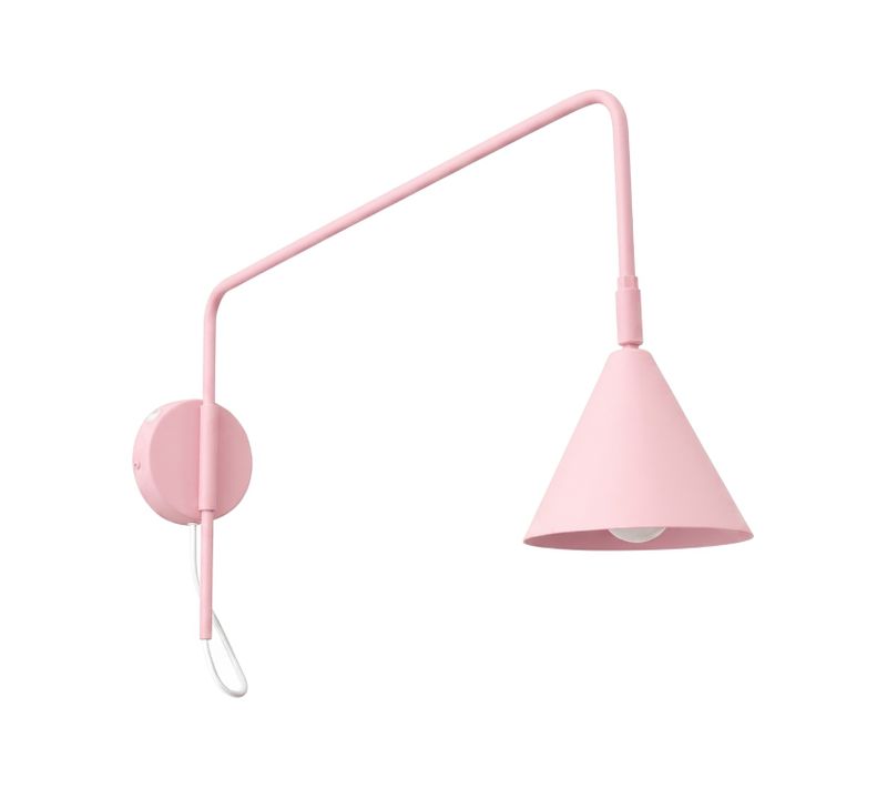 Applique Nox 1 Rose Avec Interrupteur