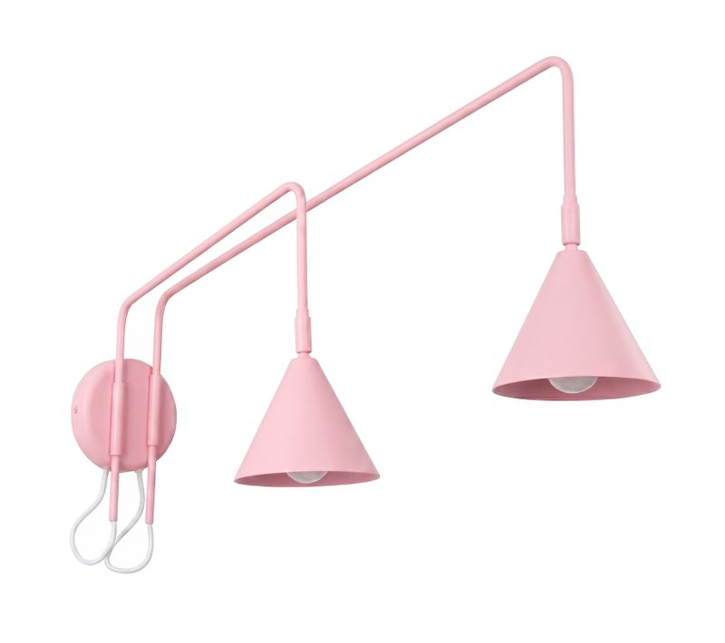 Applique Nox 2 Rose Avec Interrupteur