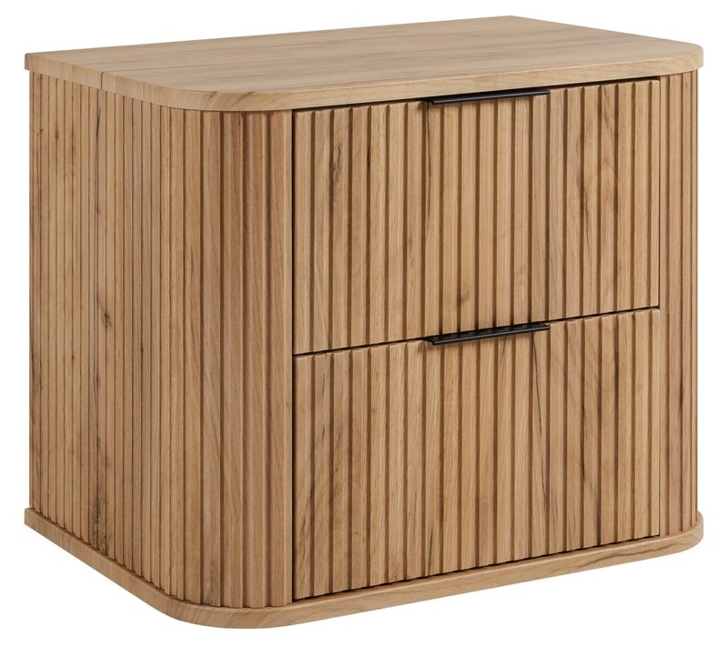 Meuble Sous Vasque à Suspendre Glamour Chêne Craft D'or 60 Cm