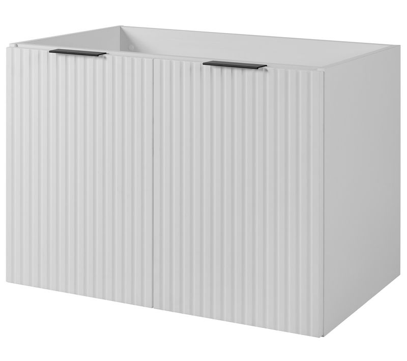 Meuble Suspendu Sous Lavabo Avec 2 Portes Flow Blanc 80 Cm