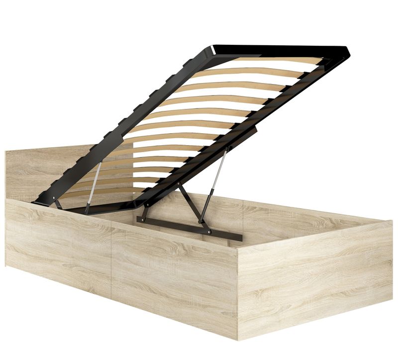 Lit Ajustable Avec Sommier à Lattes Chêne Sonoma 200x90