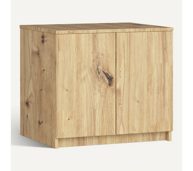 Surmeuble Pour Armoire S60 Chêne Artisan 60 Cm 2 Portes 2 Étagères 60x51x55 Cm