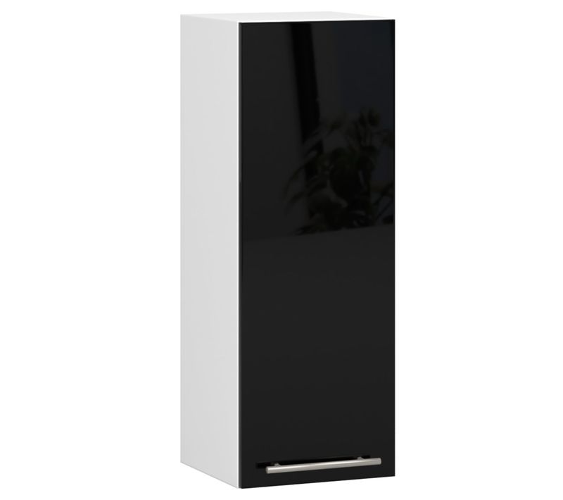 Meuble De Cuisine Haut W30 Oliwia Modulable Blanc 30 Cm 1 Porte 2 Étagères 30x30x72 Cm