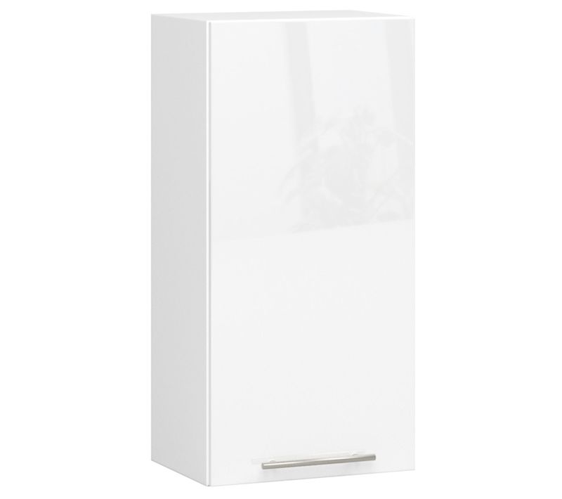 Meuble De Cuisine Haut W40 Oliwia Modulable Blanc 40 Cm 1 Porte 2 Étagères 40x30x72 Cm