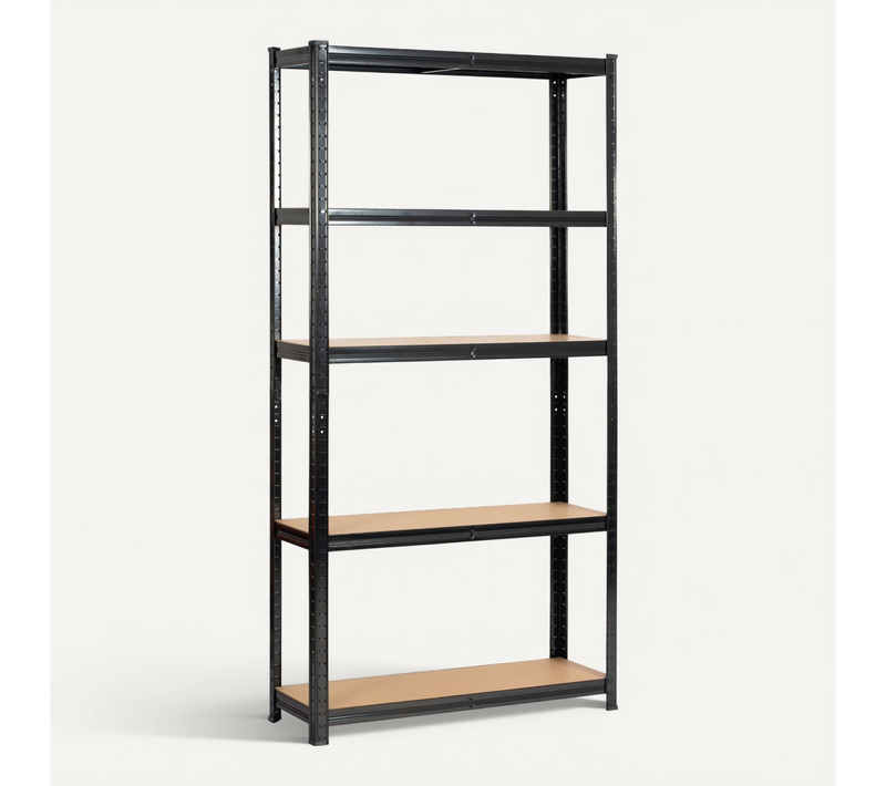 Étagère Modulable 90 Cm Acier Noirci Charge Maximale 875kg - L90xp30xh180 Cm