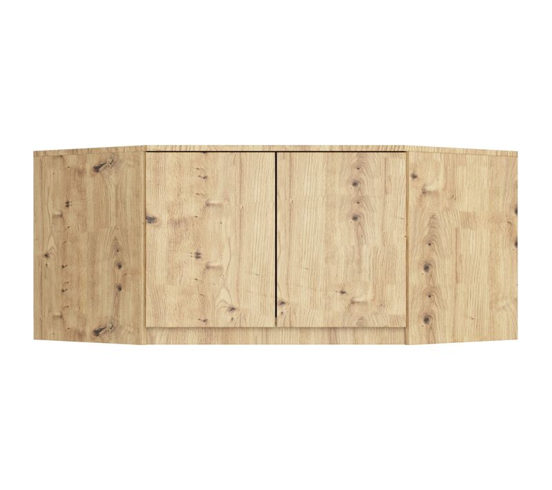 Surmeuble Pour Armoire S100 Chêne Artisan 100 Cm 2 Portes 3 Étagères 100x50x55 Cm