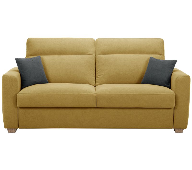 Canapé convertible 3,5 places CALYPSO tissu curio 48 jaune