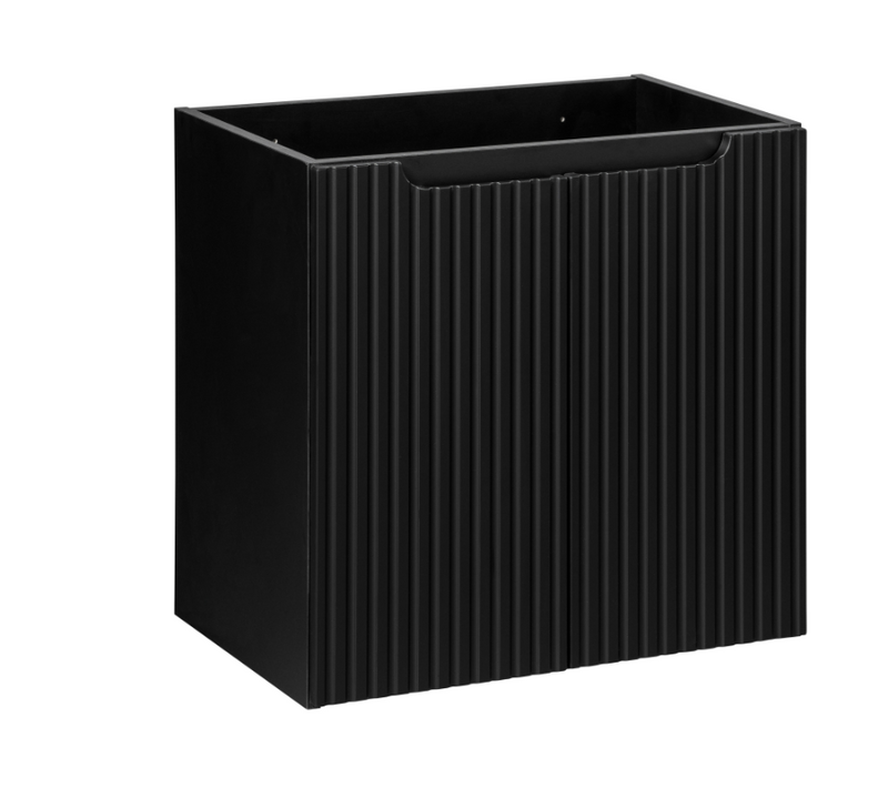 Meuble Sous-vasque 60 Cm, 2 Portes, Noir Mat