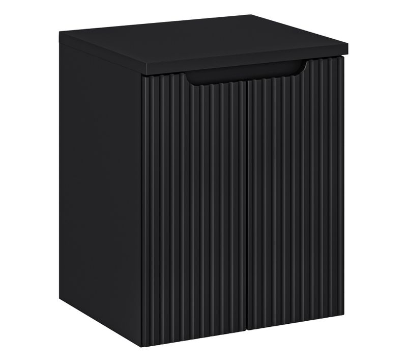 Ensemble Meuble 50 Cm Avec Plan Vasque Nova Black D2 82-50-2d, Nova Black B 89-50