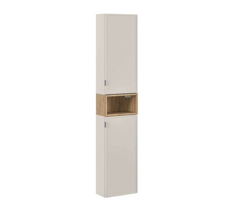 Ensemble De Meubles D'appoint 35 Cm (2 Armoires Hautes, étagère Ouverte)