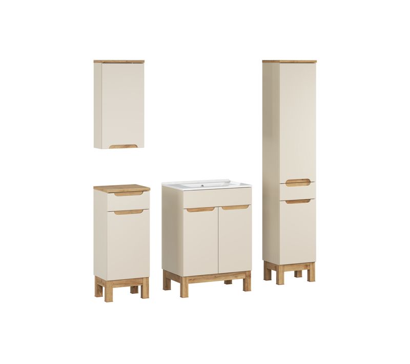 Ensemble Meuble 60 Cm Avec Lavabo Lava Et Colonne Haute