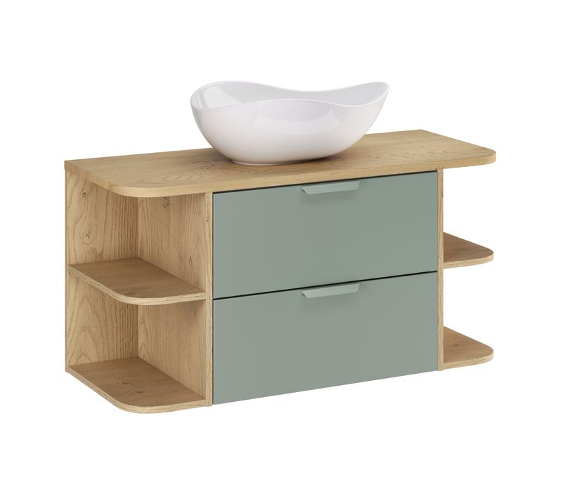 Ensemble Meuble 100 Cm Avec Plan Vasque Et Vasque à Poser Cloud