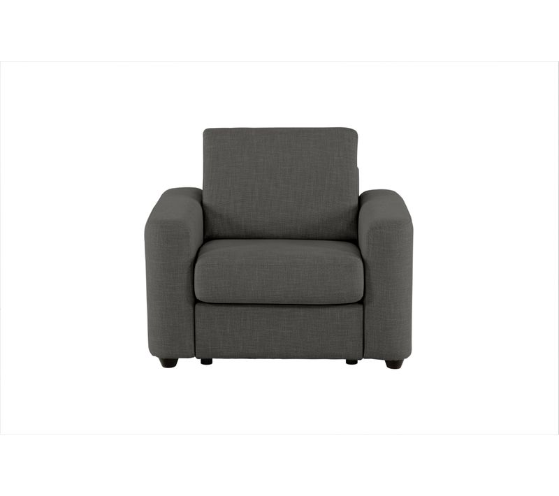 Fauteuil manchettes CURVE NICARAGUA tissu Bergamo graphite 97
