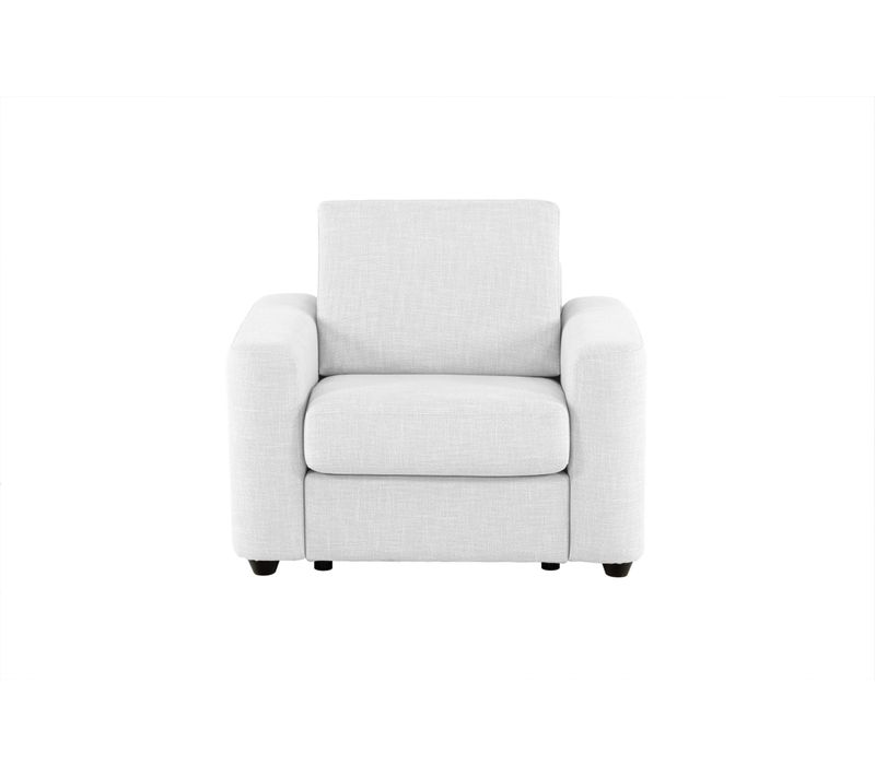 Fauteuil manchettes CURVE NICARAGUA tissu Bergamo gris clair 90