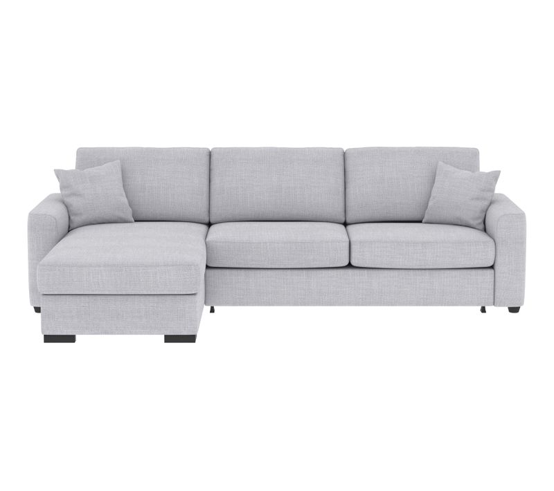 Canapé d'angle convertible pack standard NICARAGUA tissu bergamo gris clair 90