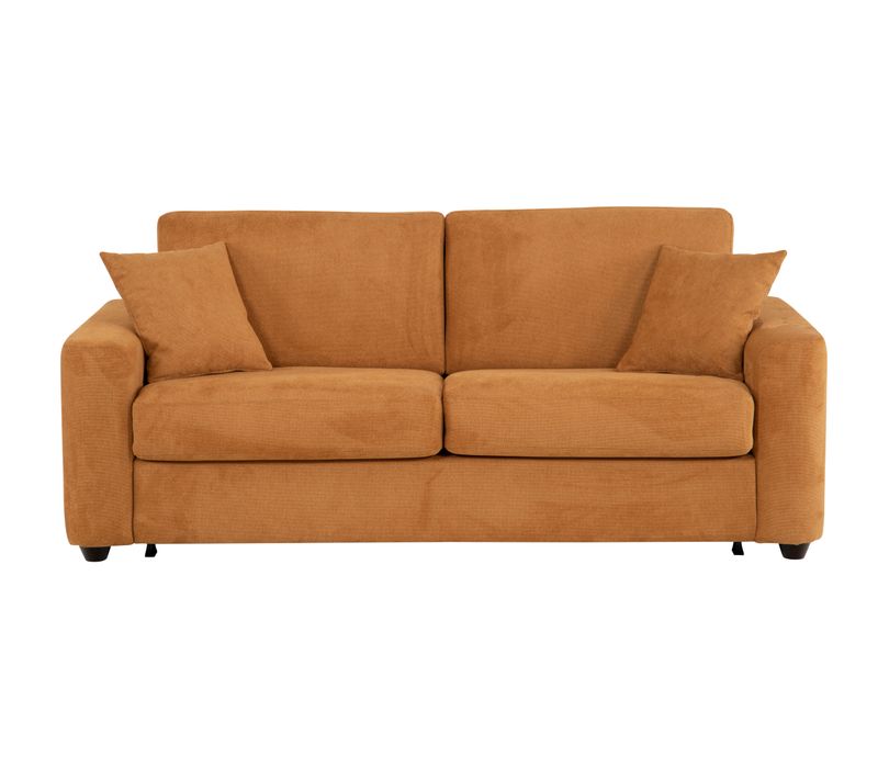 Canapé convertible 3 places pack Dreaméa NICARAGUA tissu Crown amber 9