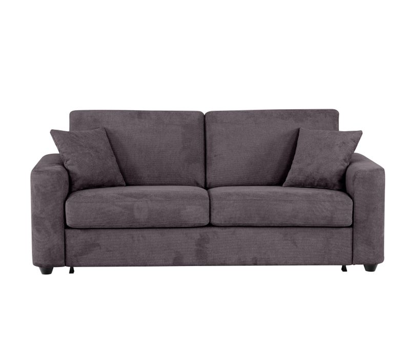 Canapé convertible 3 places pack Standard  NICARAGUA tissu Crown marron