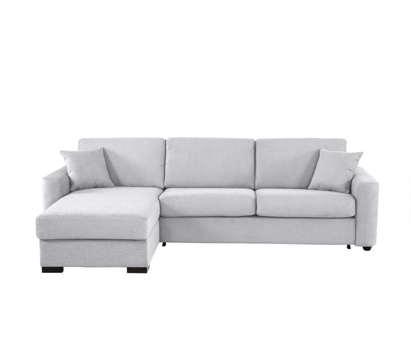Angle Coffre Rangement Convertible Canapé NICARAGUA BUT Gris Tissu L284 x P175 x H88 cm Réf. BUT-5907690921507