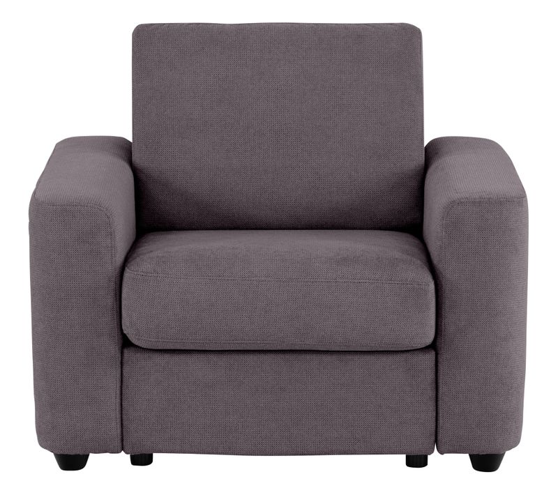 Fauteuil manchettes CURVE NICARAGUA tissu Crown marron