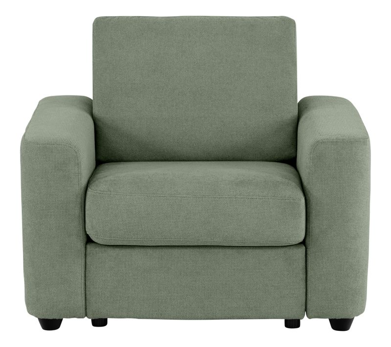 Fauteuil manchettes CURVE NICARAGUA tissu Crown vert