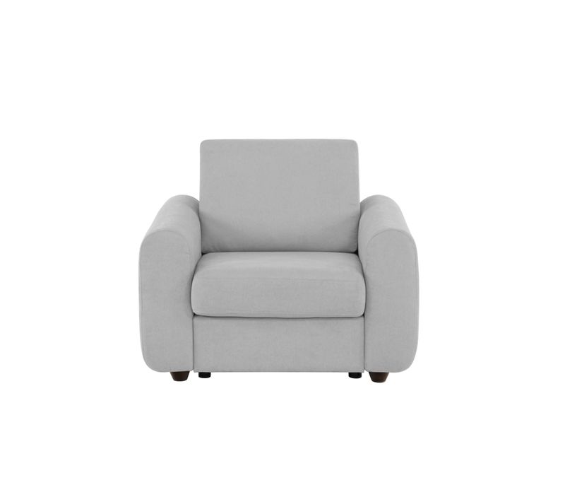 Fauteuil manchettes Kara NICARAGUA tissu enjoy gris