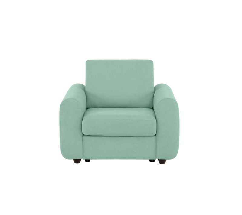 Fauteuil manchettes Kara NICARAGUA tissu enjoy vert amande
