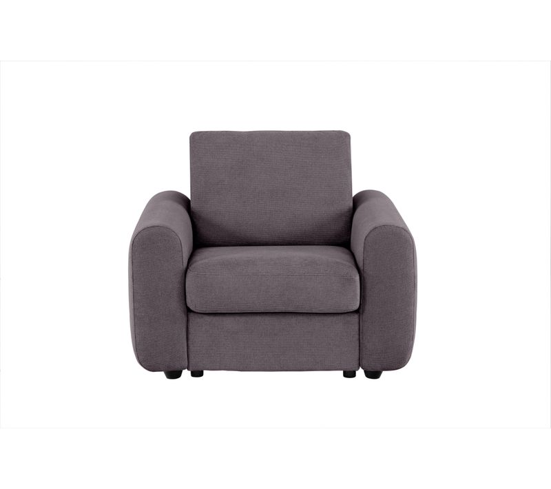 Fauteuil manchettes Kara NICARAGUA tissu crown marron