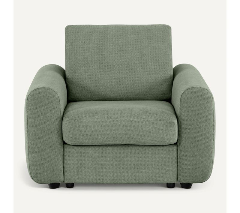 Fauteuil manchettes Kara NICARAGUA tissu crown vert