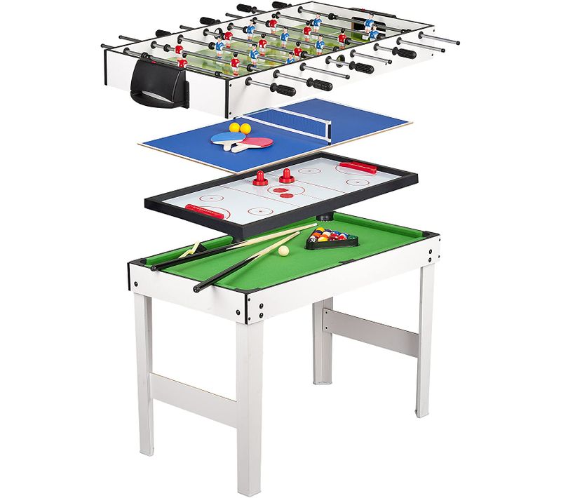 Table 4 Jeux En 1 - Billard, Babyfoot, Hockey De Table Et Ping-pong