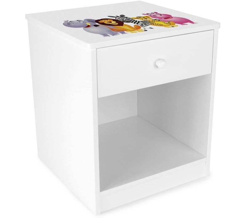 Table De Chevet En Bois Pour La Chambre D'enfant La Jungle