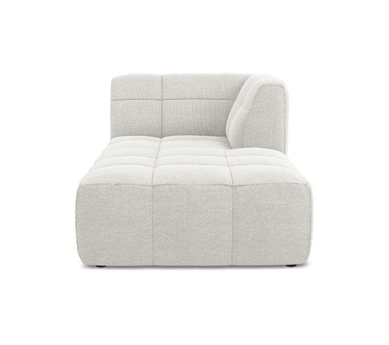 Méridienne Droite Aloha En Tissu Bouclette Blanc